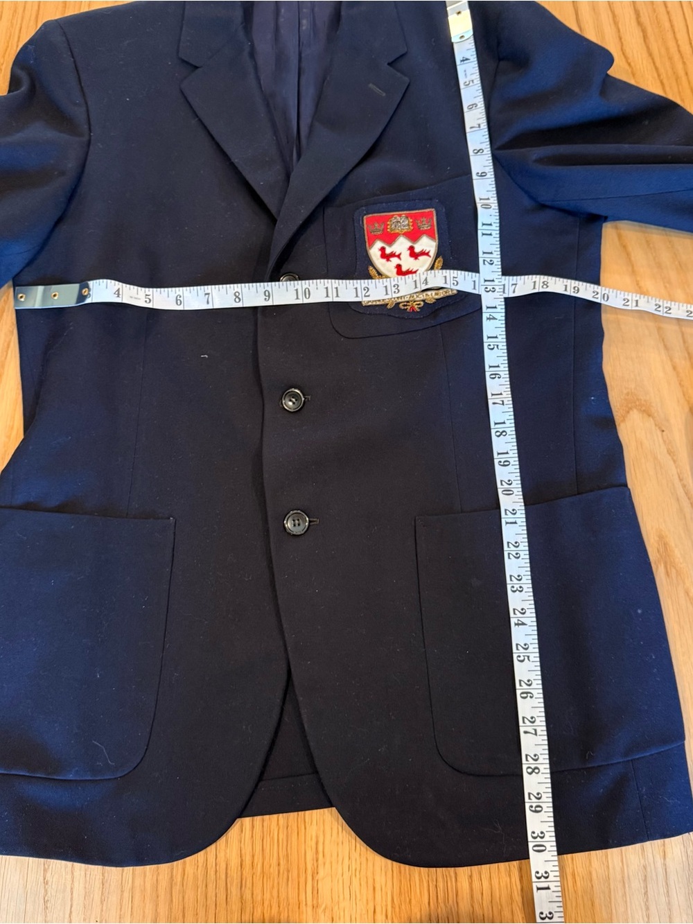 1965 McGill Wool University Blazer Hand Stitched Crest - Picture 8 of 9